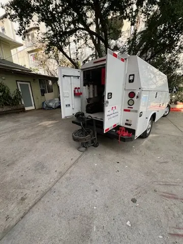 Magnet Plumbing service vehicle on-site for Slab Leak Repair in Florida Park